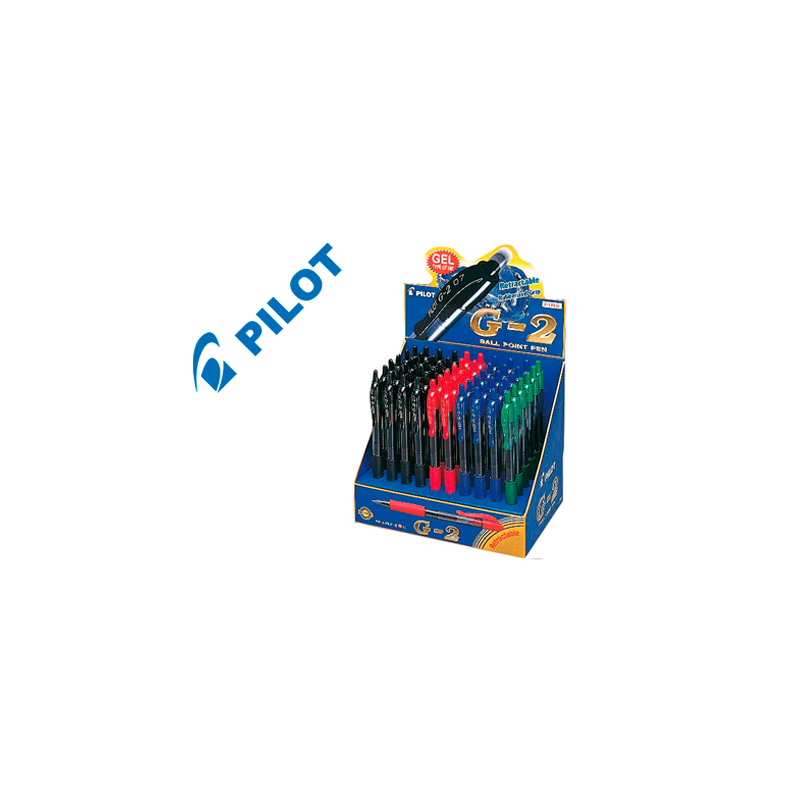 Boligrafo pilot g-2 tinta gel retractil sujecion de caucho expositor de 60 unidades