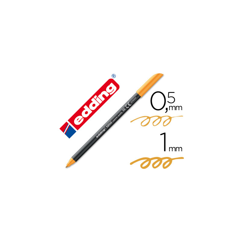 Rotulador edding punta fibra 1200 naranja neon n.66 punta de fibra 0,5 mm