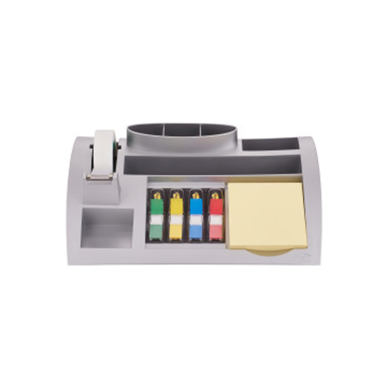 Organizador de sobremesa 3m c-50 incluye bloc de notas rollo de cinta scotch 4 dispensadores de banderitas