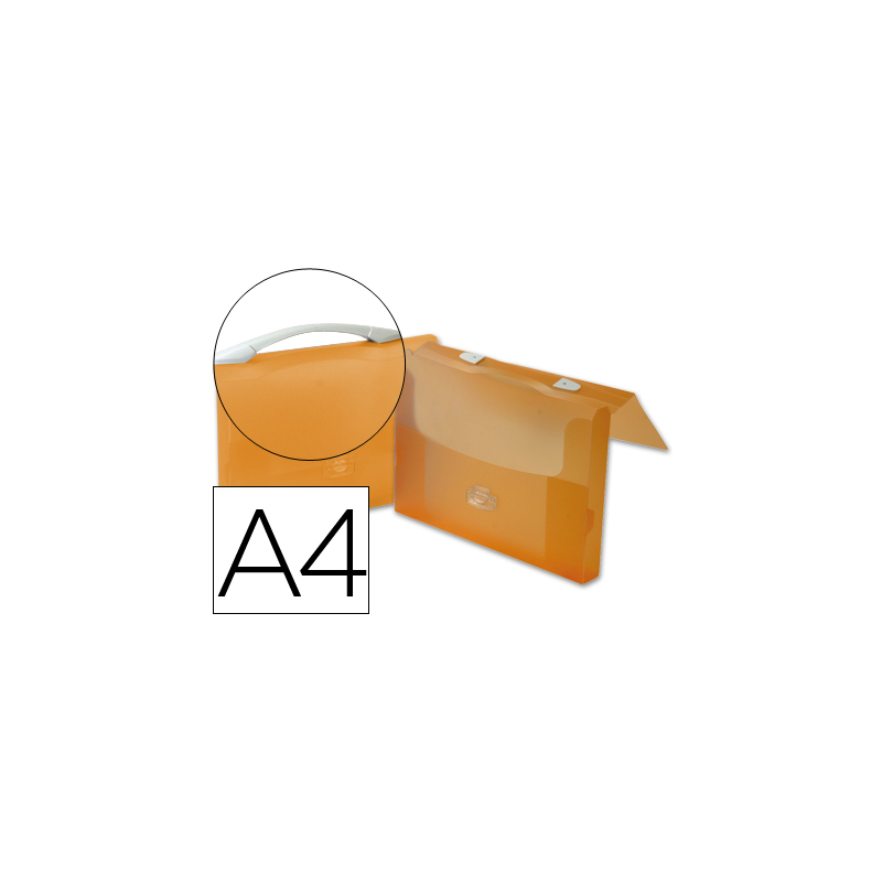 Carpeta beautone portadocumentos broche polipropileno din a4 naranja transparente