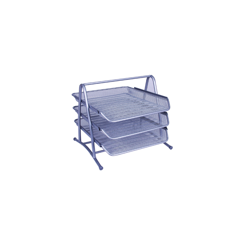 Bandeja sobremesa metalica q-connect kf00822 rejilla plata 3 bandejas movibles 350x278x275 mm