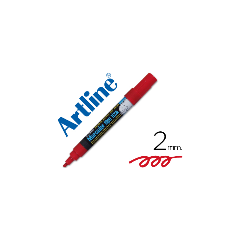 Rotulador artline pizarra verde negra epw-4-ro color rojo bolsa de 4 unidades