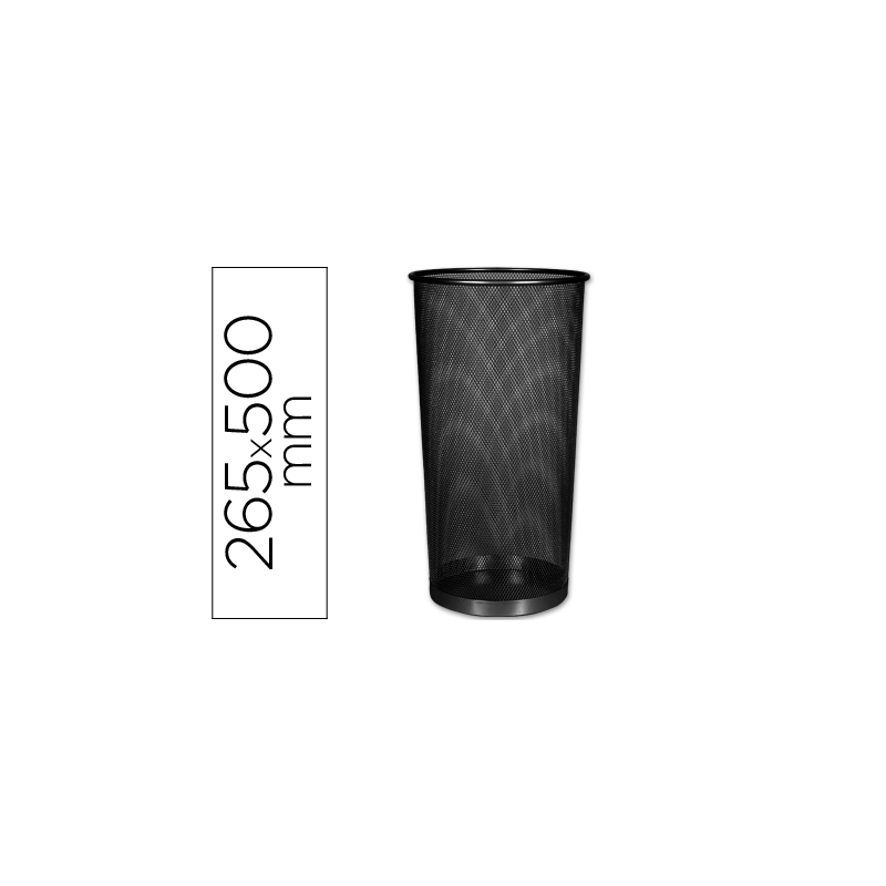 Paraguero metalico q-connect kf00829 rejilla negro 26,5 diametro x 50 cm