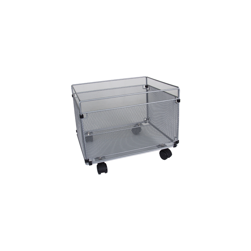 Carrito para carpetas colgante q-connect kf00830 rejilla plata con ruedas metalico 380x325x300 folio prolongado