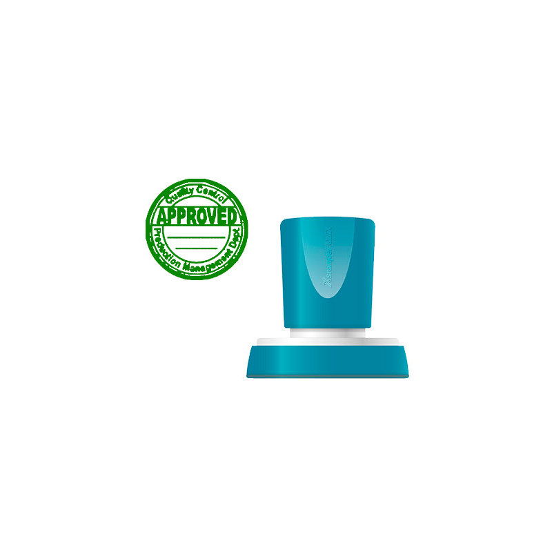 Sello x'stamper quix personalizable color verde redondo diametro 38 mm q-53