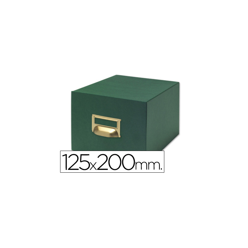 Fichero fichas tela verde 500 fichas n.4 tamaño 125x200 mm