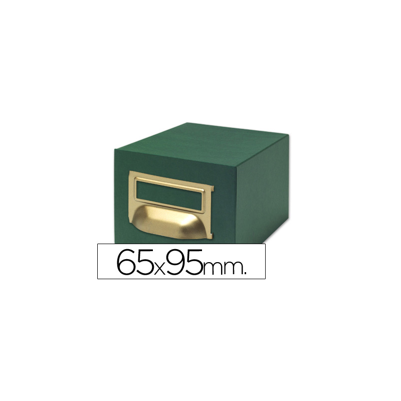Fichero fichas tela verde 500 fichas n.1 tamaño 65x95 mm