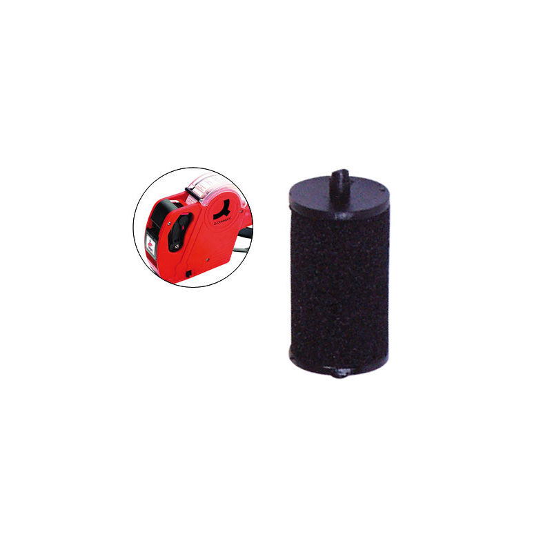 Rodillo entintador q-connect 20 mm tinta color negro para etiquetadora q-connect kf00712