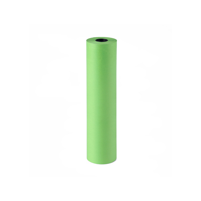 Papel de regalo kraft liso bobina ancho 62 cm peso 7 kg gramaje 60 gr verde pistacho