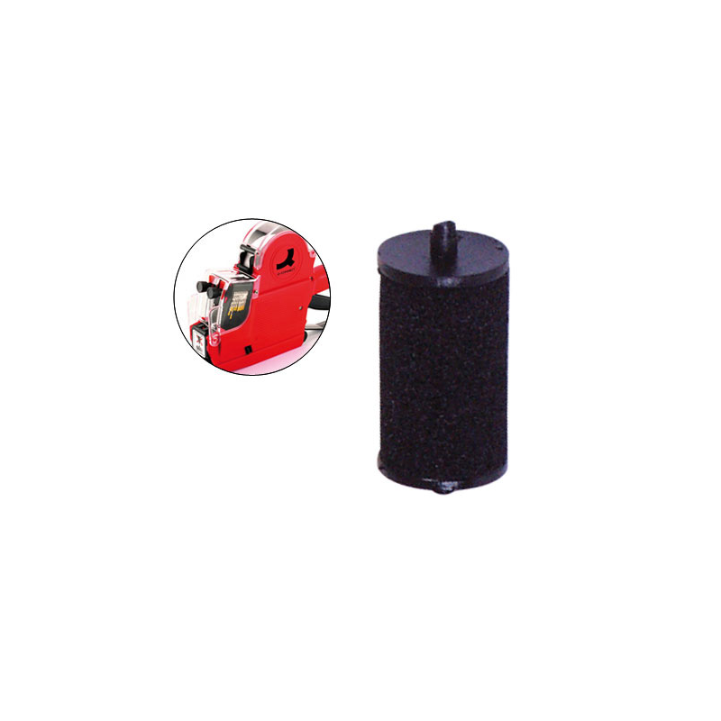Rodillo entintador q-connect 18 mm tinta color negro para etiquetadora q-connect kf00711