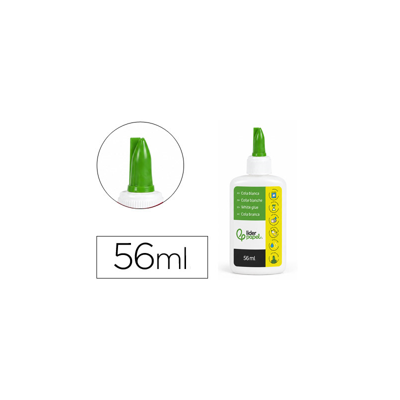 Pegamento cola blanca lavable liderpapel bote de 56 ml