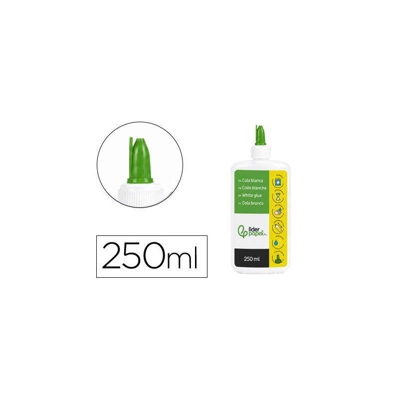 Pegamento cola blanca lavable liderpapel bote de 250 ml