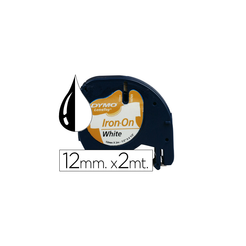 Cinta dymo letratag 12 mm para ropa