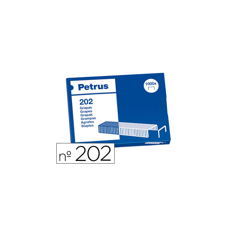 Grapas petrus bambina nº 202 caja de 1000 unidades