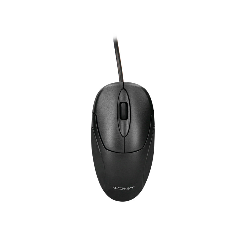 Raton q-connect optico 800 dpi usb 1,5 ghz negro con cable