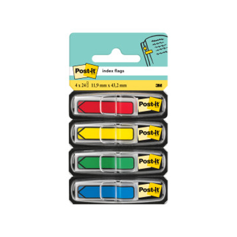 Banderitas separadoras flechas dispensador 4 colores clasicospost-it index 684arr3 96 banderitas