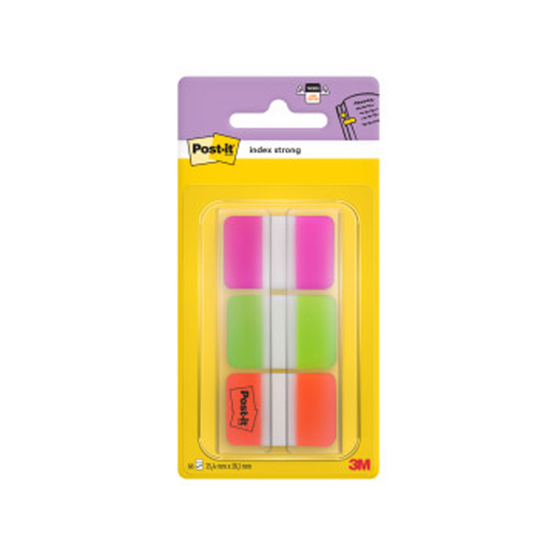Banderitas separadoras rigidas dispensador 3 colores post-it index 686-pgo medianos22 banderitas por color