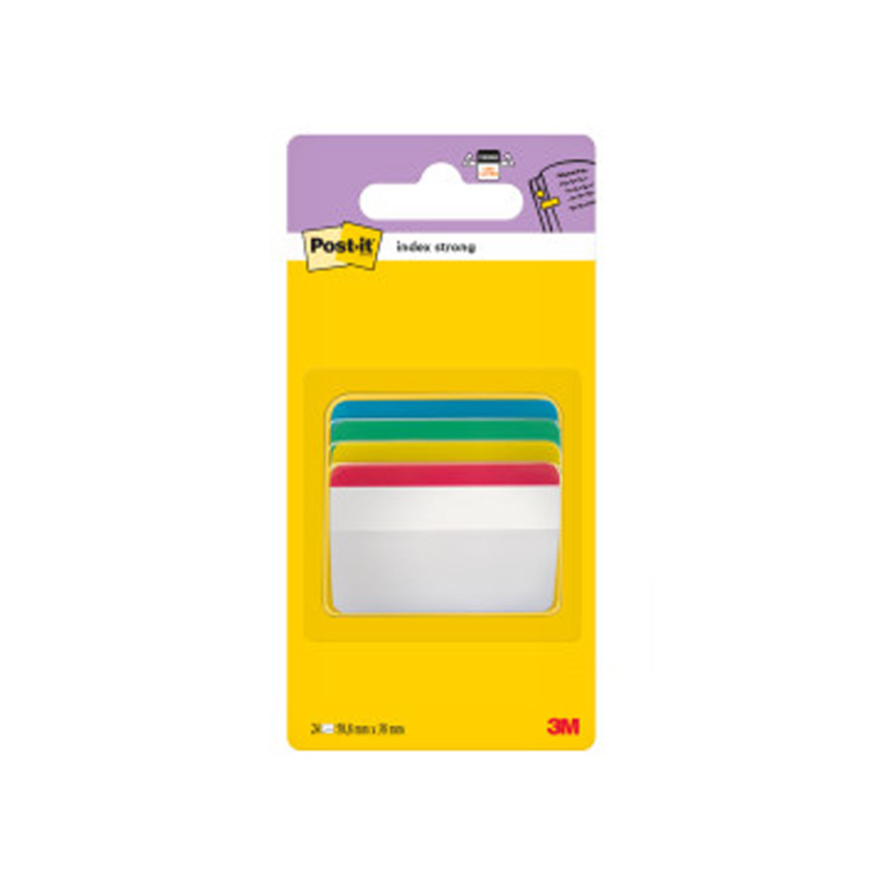 Banderitas separadoras rigidas dispensador 4 colores post-it index 686a-1 grandes 24 banderitas