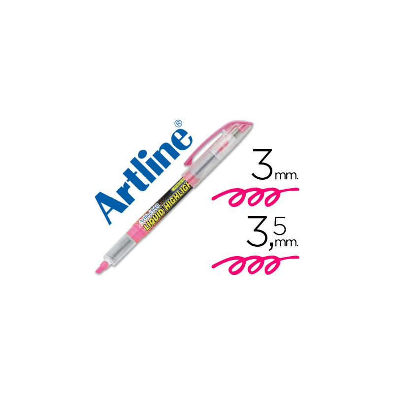 Rotulador artline fluorescente ek-640 rosa punta biselada