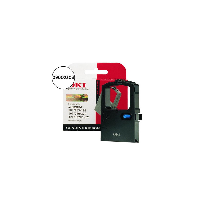 Cinta impresora oki ml280/320/321/3320/3321 cinta negra -3 millones de caracteres-