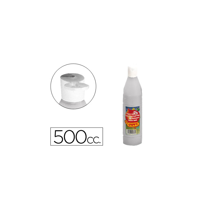 Tempera liquida jovi escolar 500 ml plata