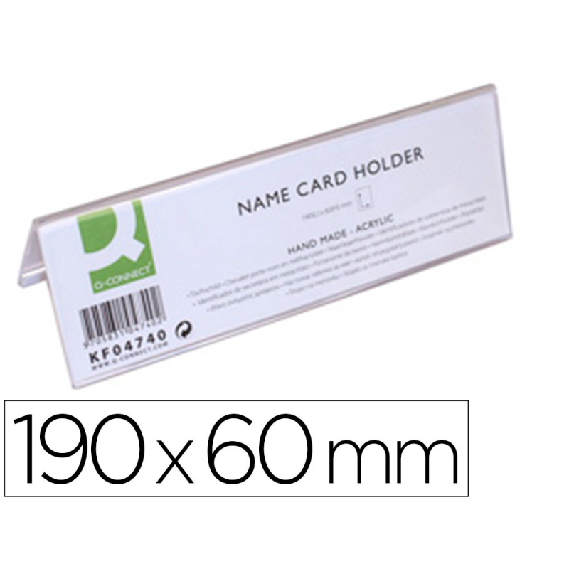 Identificador sobremesa q-connect metacrilato 190x60 mm ref.5727