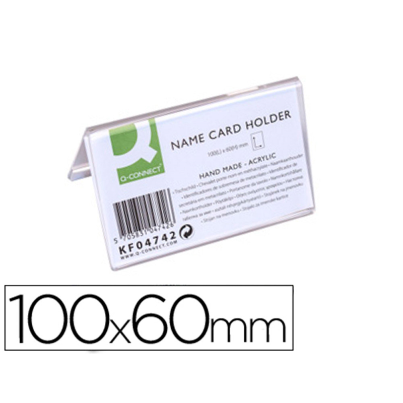 Identificador sobremesa q-connect metacrilato 100x60 mm ref.5729