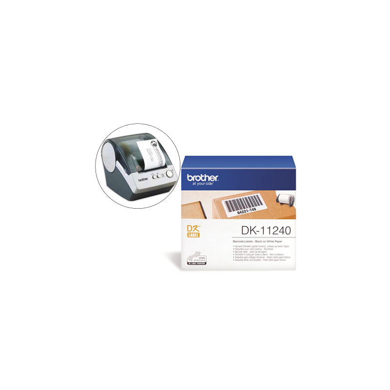 Etiqueta brother dk11240 para impresoras de etiquetas ql-multiproposito- 102x51mm 600 etiquetas-
