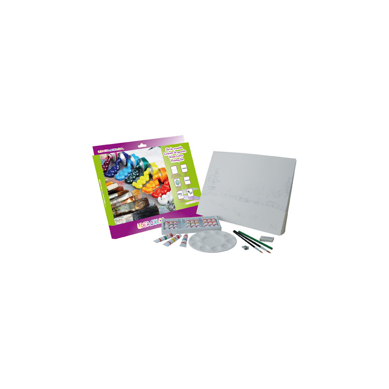 Set acuarela lidercolor contiene 10 laminas acuarela 27x38cm 1 paleta plast 12x12ml1 sacapunt 1 perfilador 1 goma