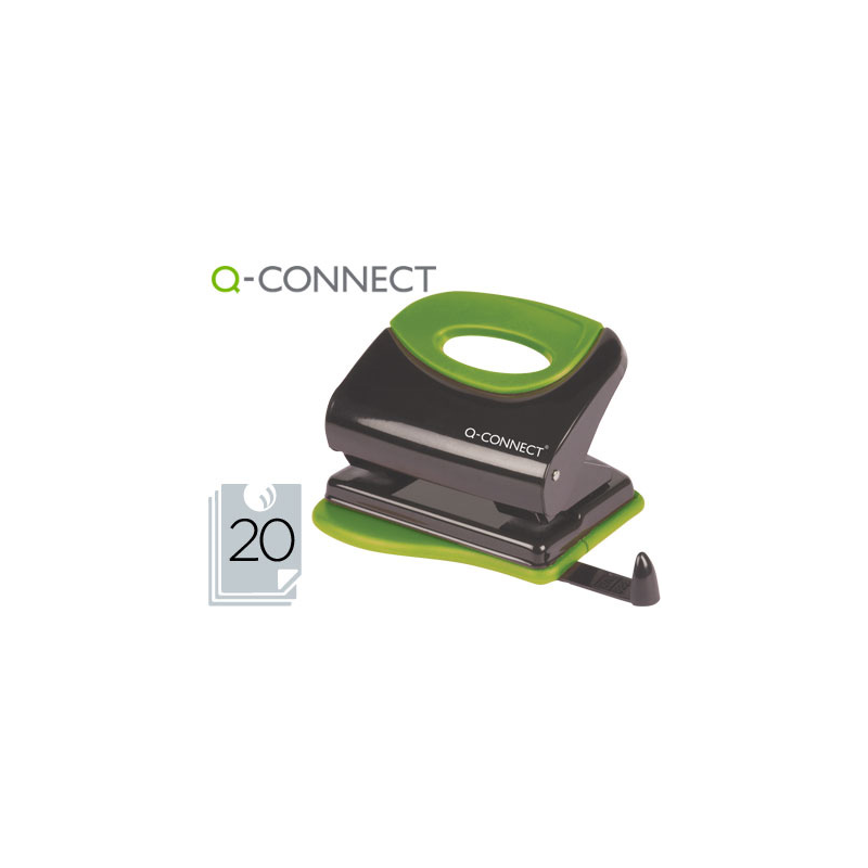 Taladrador q-connect kf00995 metalico con empuñadura de caucho capacidad 20 hojas