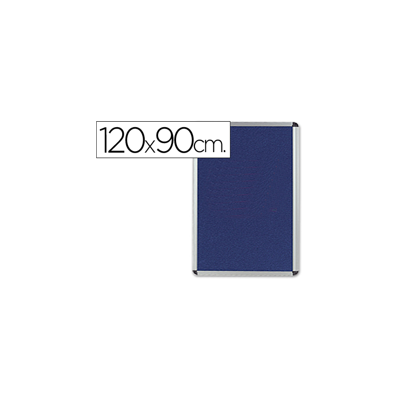 Tablero de anuncios q-connect mural grande fieltro azul 120x90 cm
