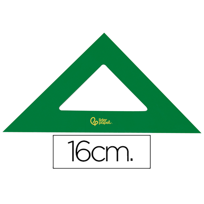 Escuadra liderpapel 16 cm acrilico verde