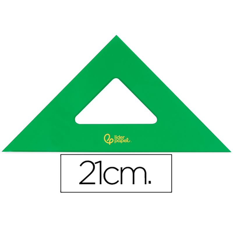 Escuadra liderpapel 21 cm acrilico verde