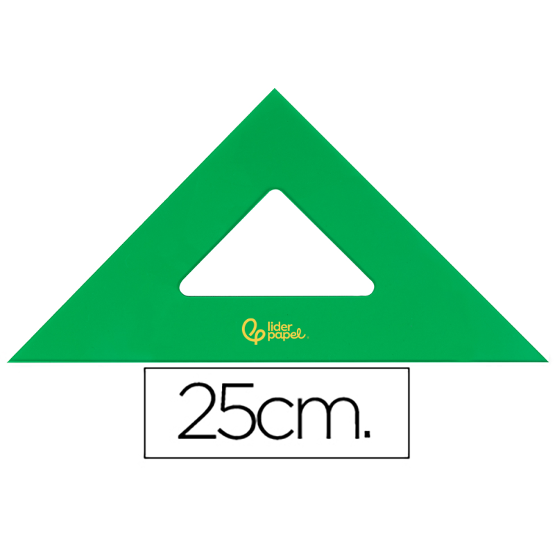 Escuadra liderpapel 25 cm acrilico verde
