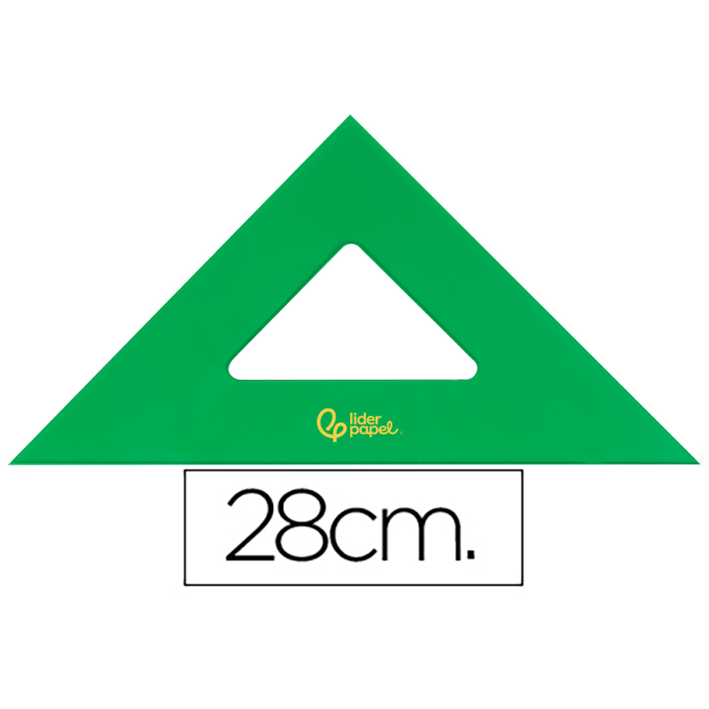 Escuadra liderpapel 28 cm acrilico verde