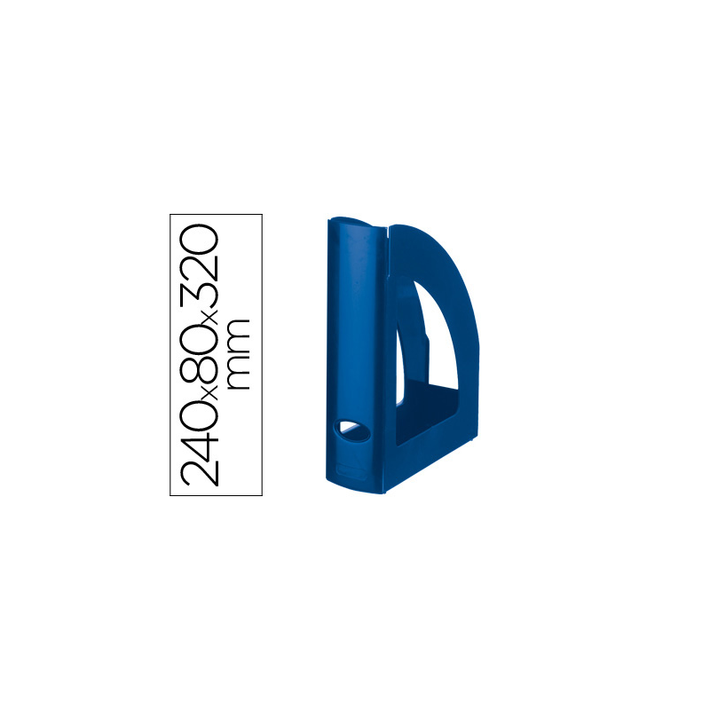 Revistero plastico q-connect azul opaco