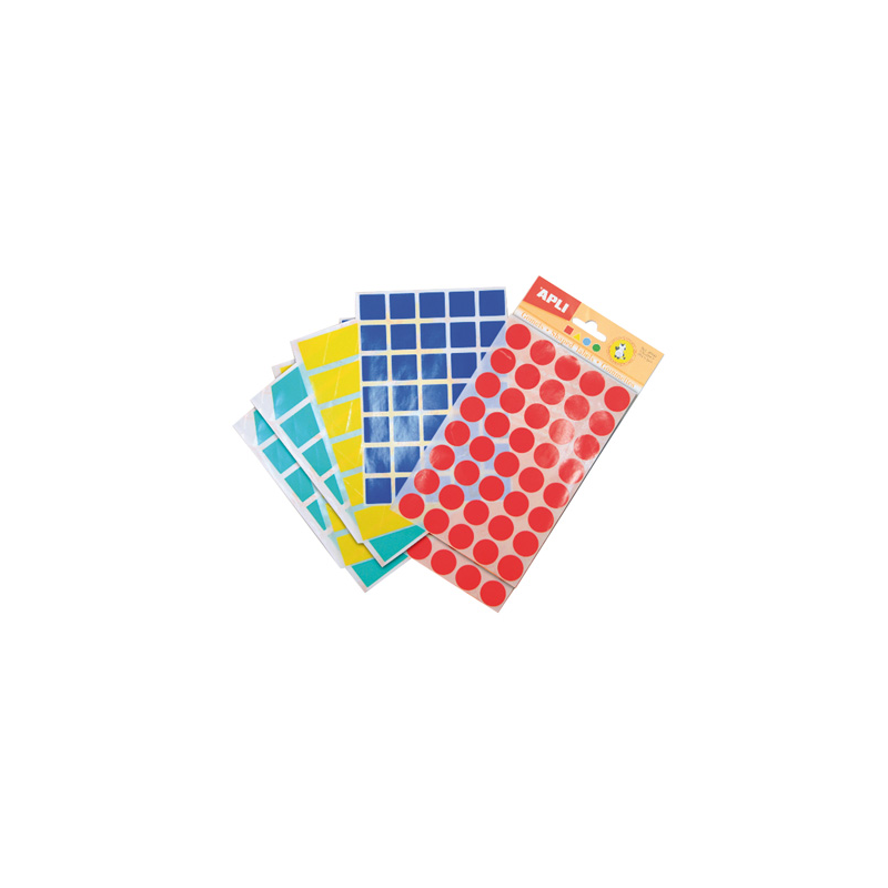 Gomets figuras geometricas 994 bolsa con 12 hojas