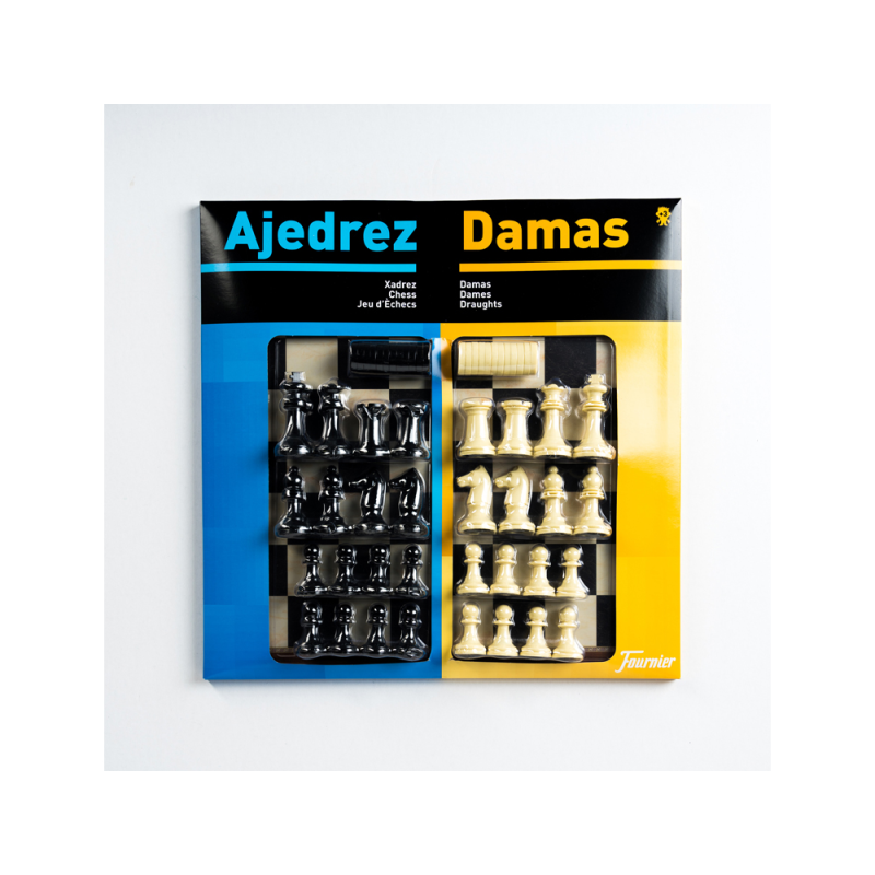 Ajedrez con damas tablero grande 41x40x4,6 cm