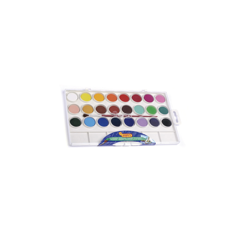 Acuarela jovi 24 colores con pincel estuche de plastico