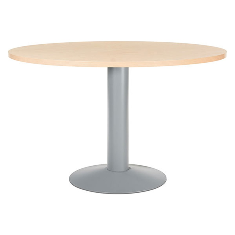 Mesa reunion redonda meeting 3006at01 estructura gris tablero haya 120 cm diametro