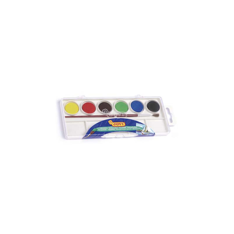 Acuarela jovi 6 colores con pincel estuche de plastico