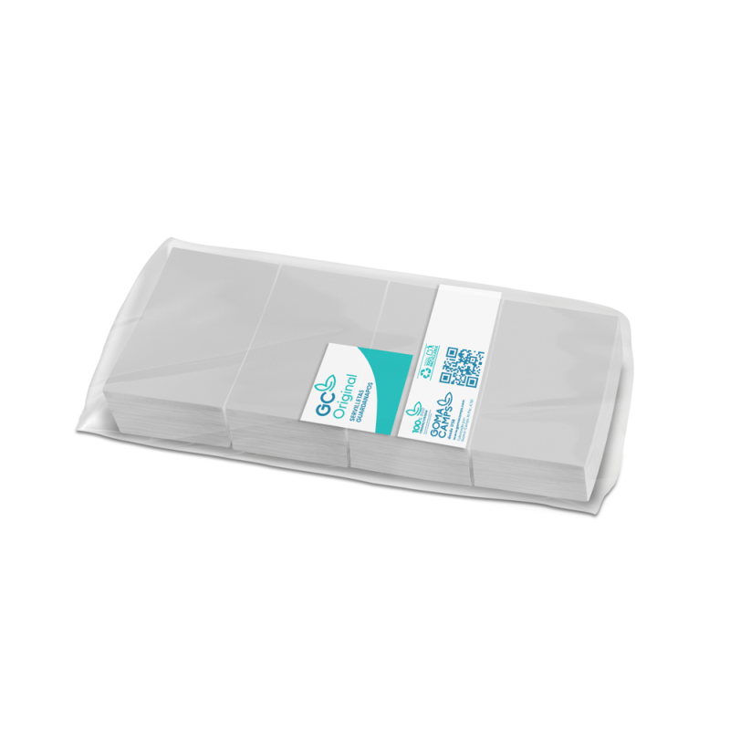 Servilleta mini gc blanca 9x12'2 cm 1 capa paquete de 400 unidades