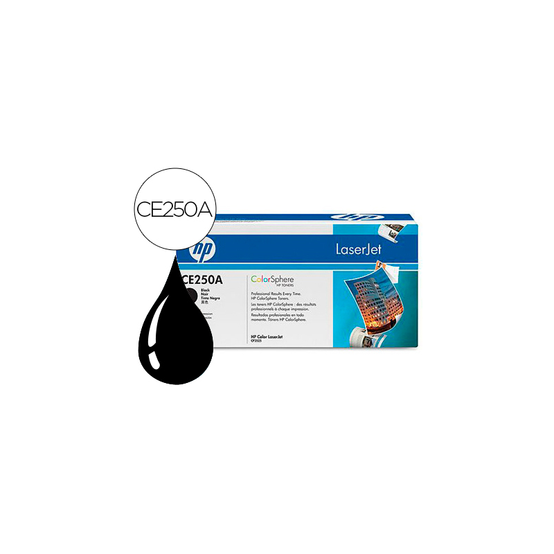 Toner hp laserjet color cp3525 negro 5.000 pag