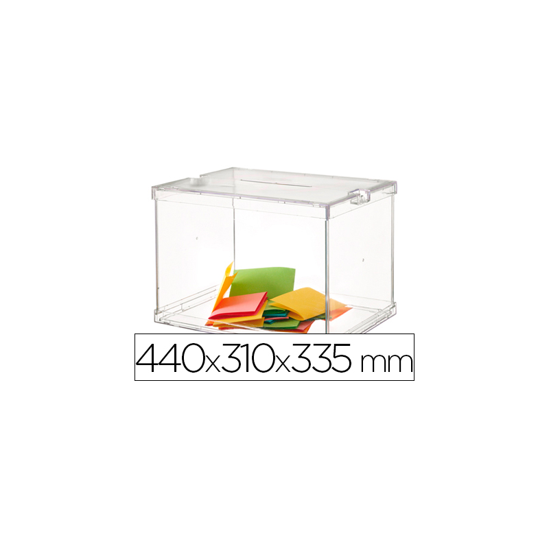 Urna electoral plegable con precintos de seguridad 440x310x315mm