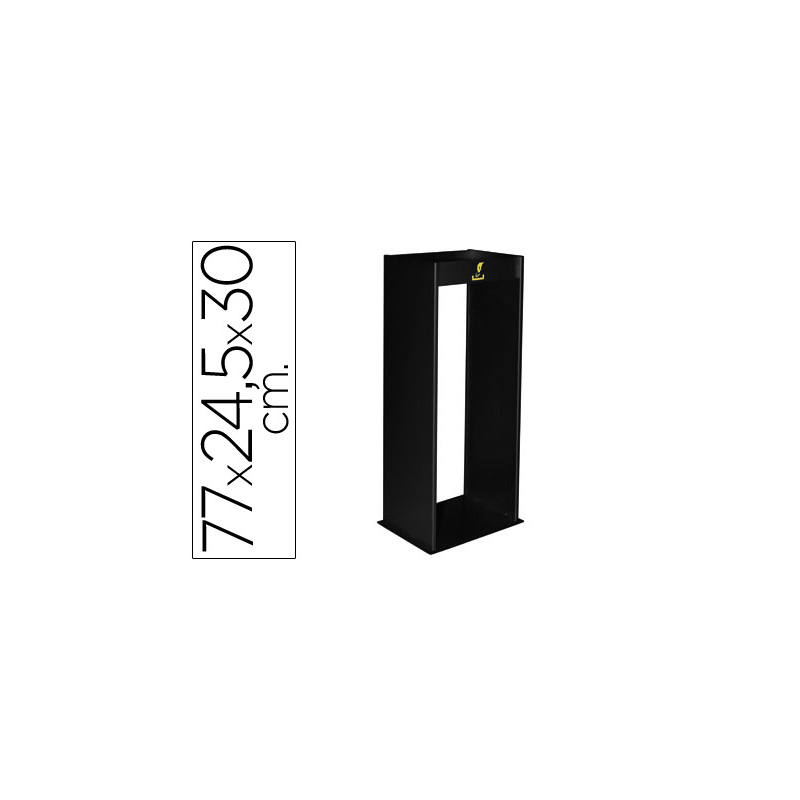 Cenicero metalico con rejilla para arena negro 77x24,5x30 cm