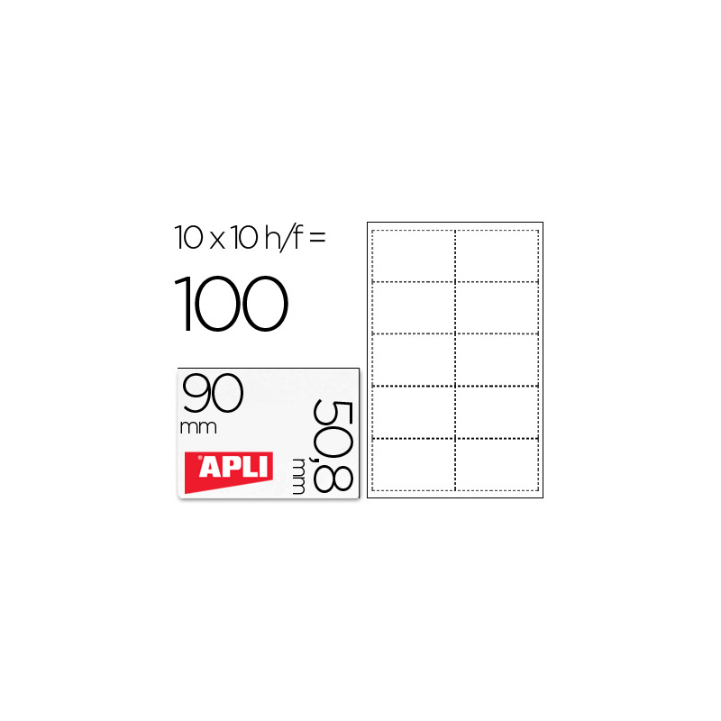 Tarjeta de visita apli microperforada 200gr acabado mate 90x50,8mm impresora ink-jet y laser