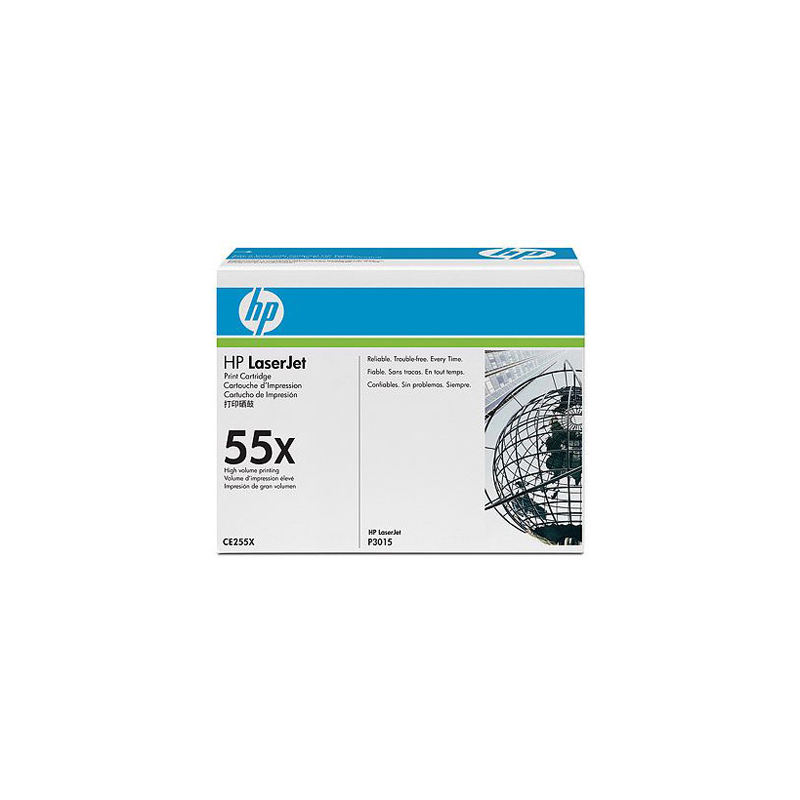 Toner hp 55x negro -12500pag- p3015x