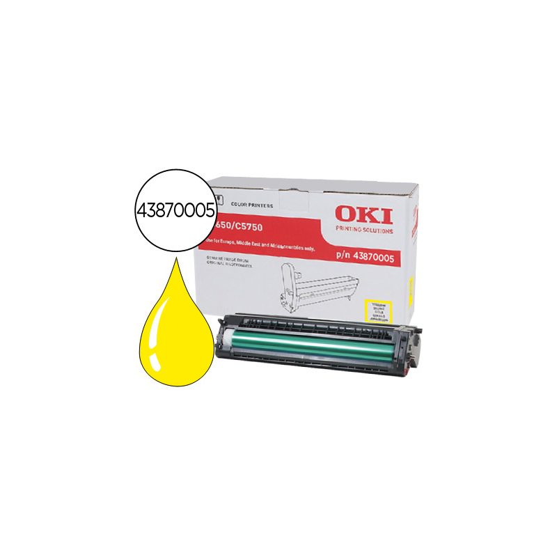 Tambor oki c5650/5750 amarillo 20000 paginas