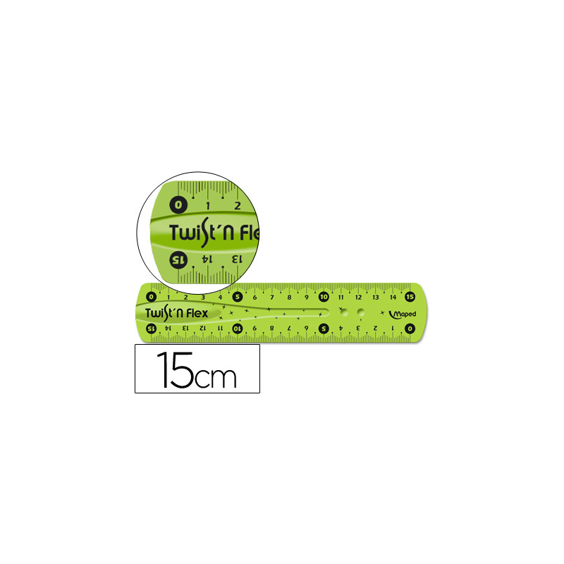 Regla maped plastico flexible 15 cm colores surtidos