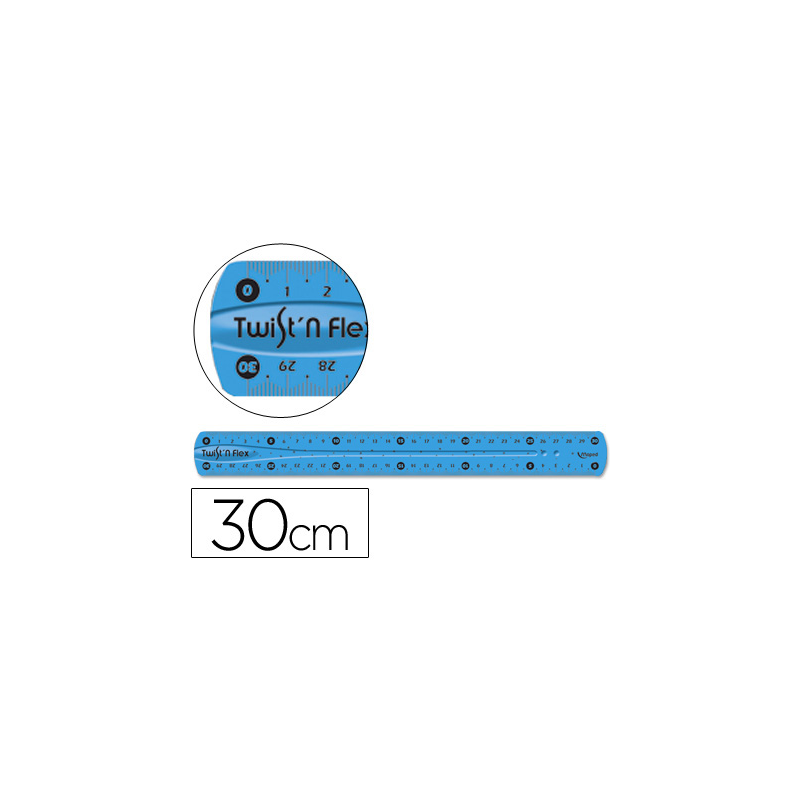 Regla maped plastico flexible de 30 cm colores surtidos